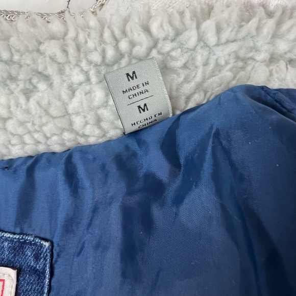 Levi's Quilted Denim Jacket Sherpa Moto - Picture 13 of 16